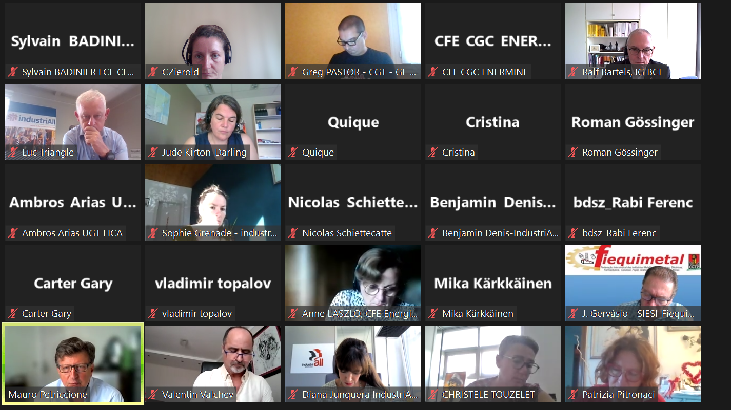 meeting of the industriAll Europe energy network